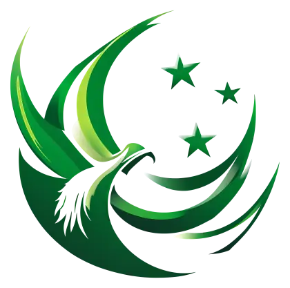 Green Emblem with Stars and Crescent