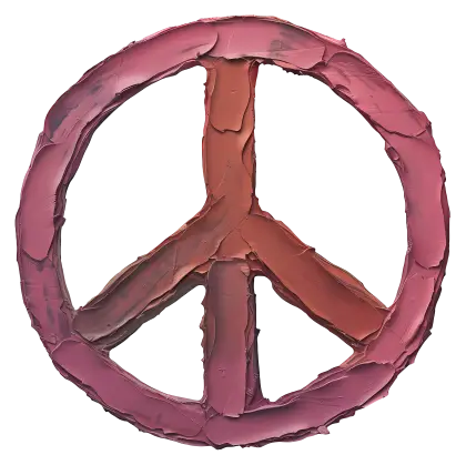 Peace Symbol with Textured Design
