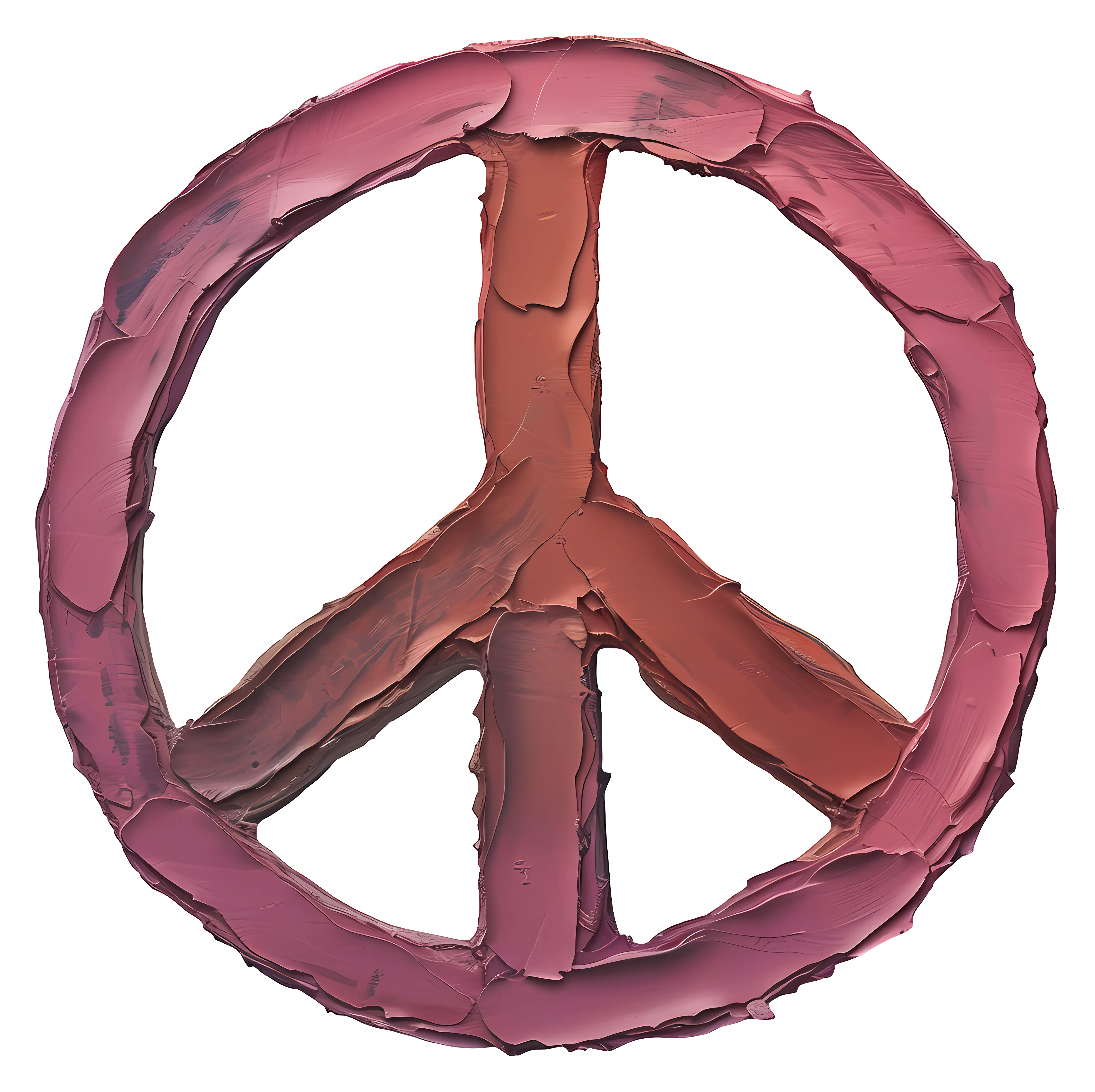 Peace Symbol with Textured Design