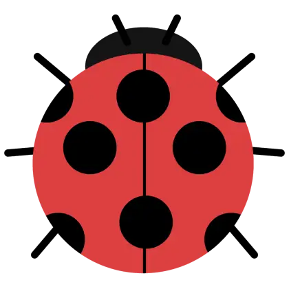 Red and Black Ladybug Illustration