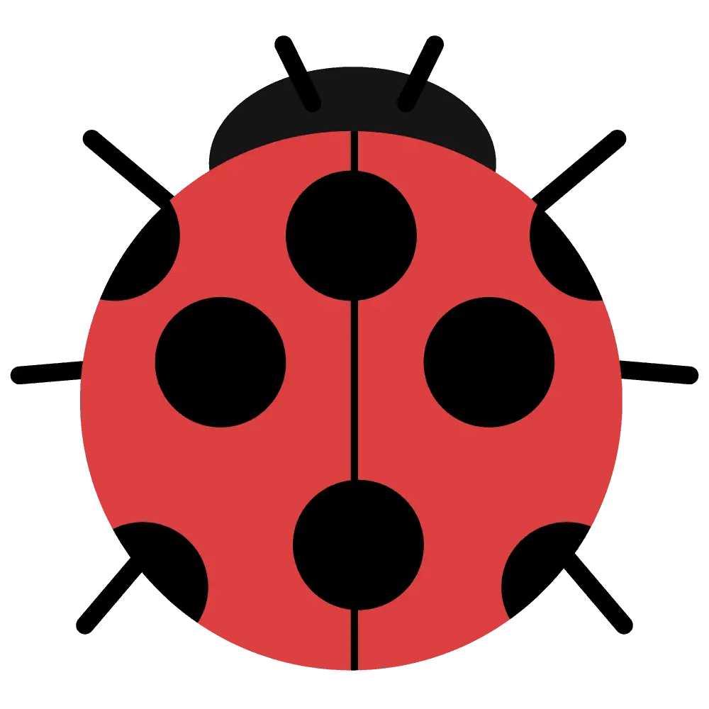 Red and Black Ladybug Illustration