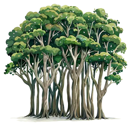 Dense Green Forest