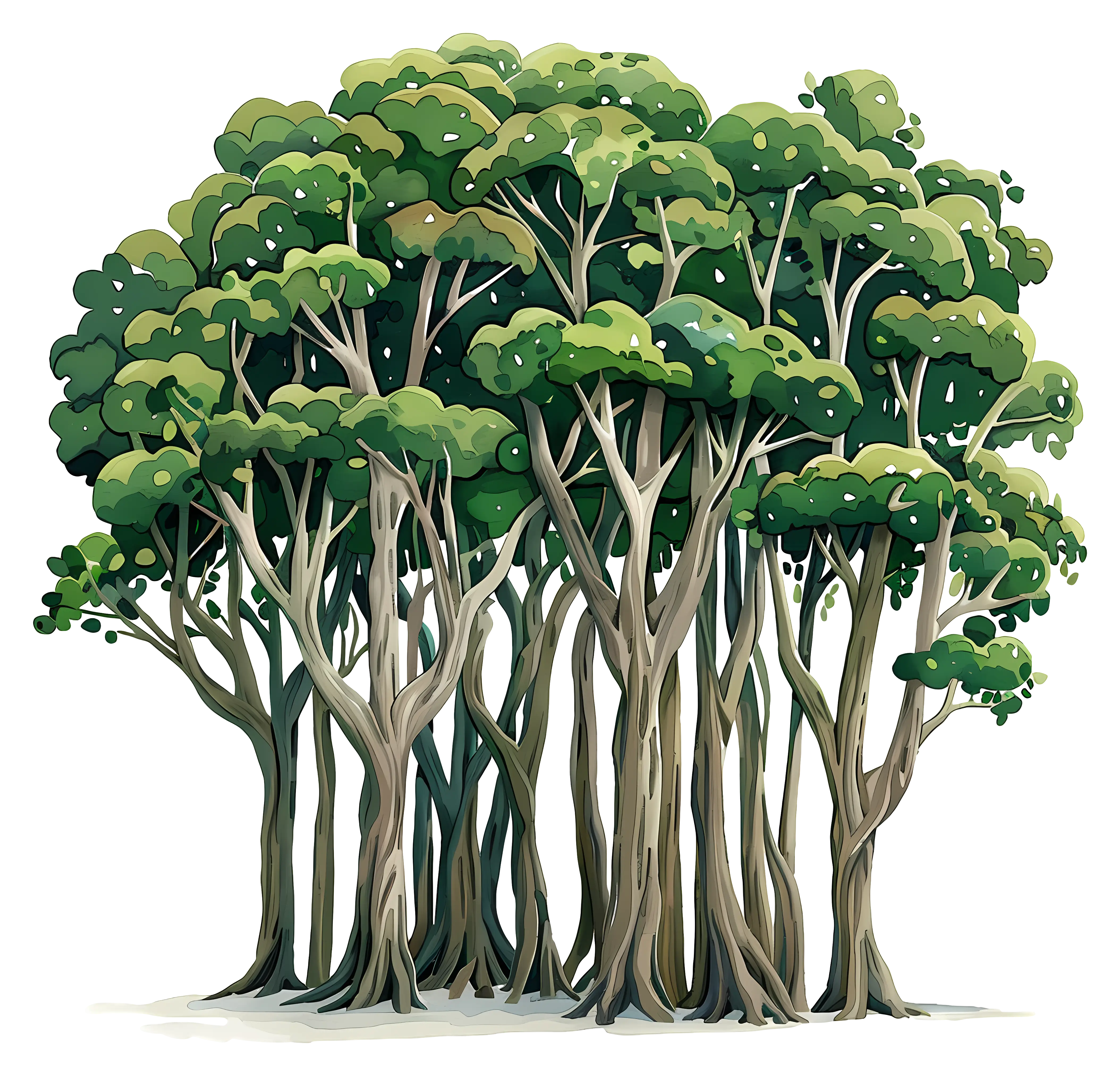 Dense Green Forest