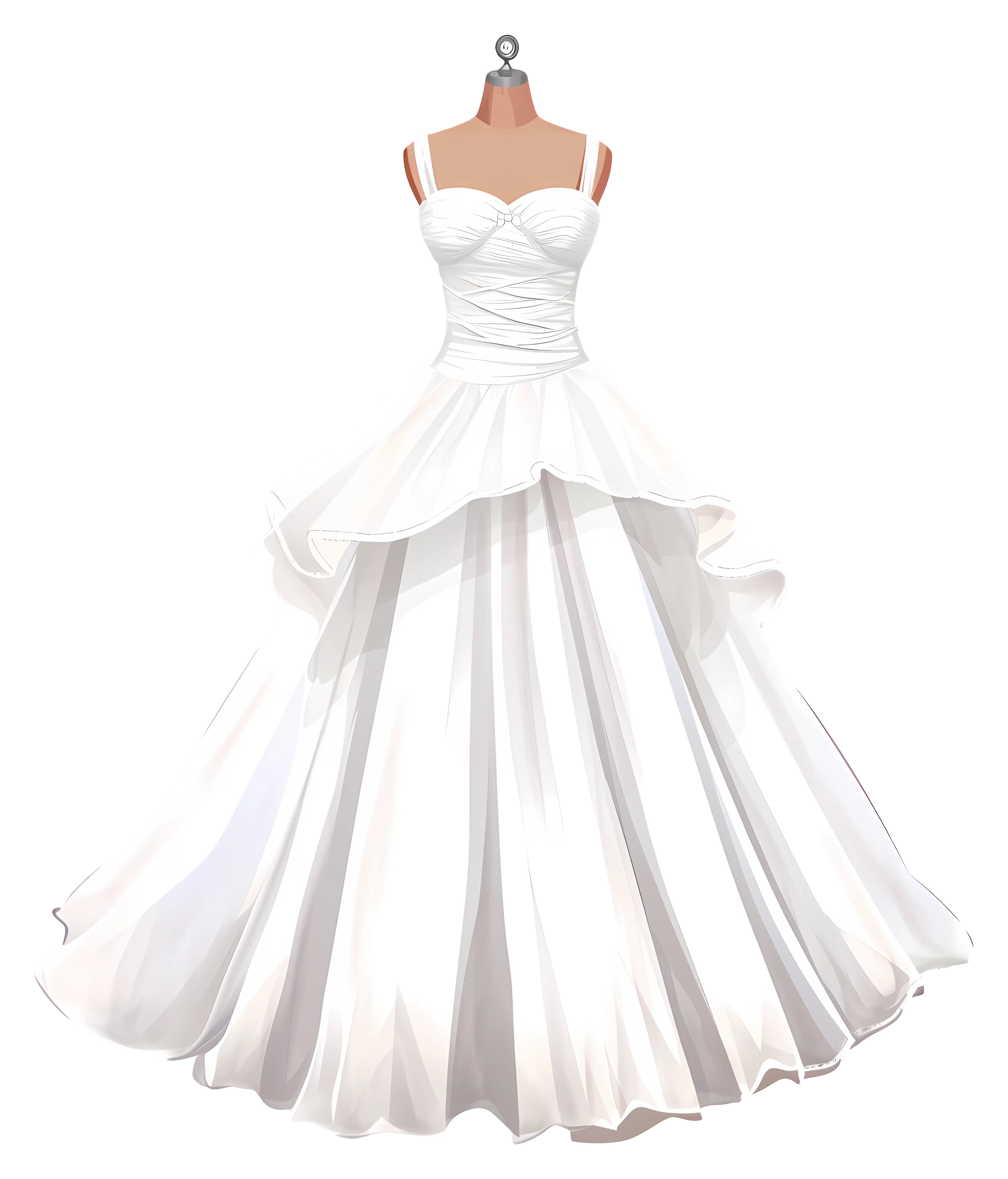 Mannequin Display with White Wedding Dress