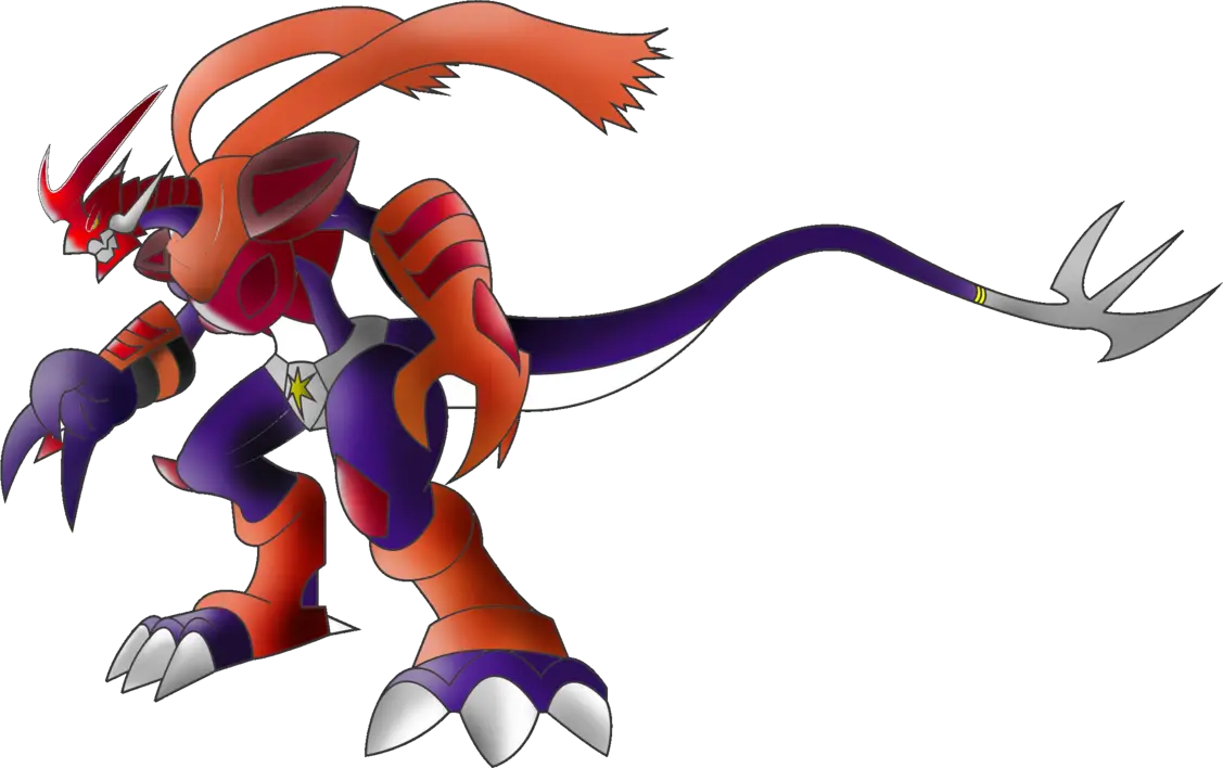 Dynamic Digital Monster Cartoon