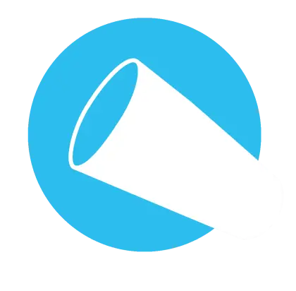 Blue Megaphone Icon for Communication