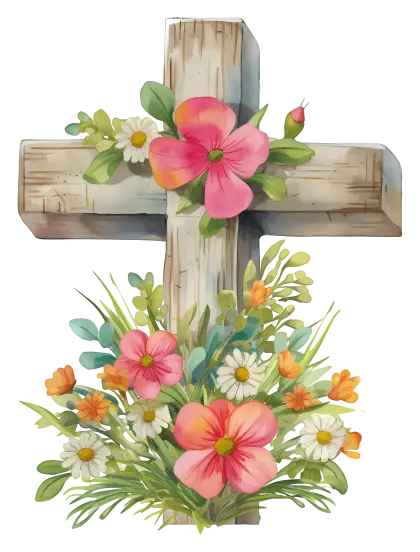 Floral Cross Decoration