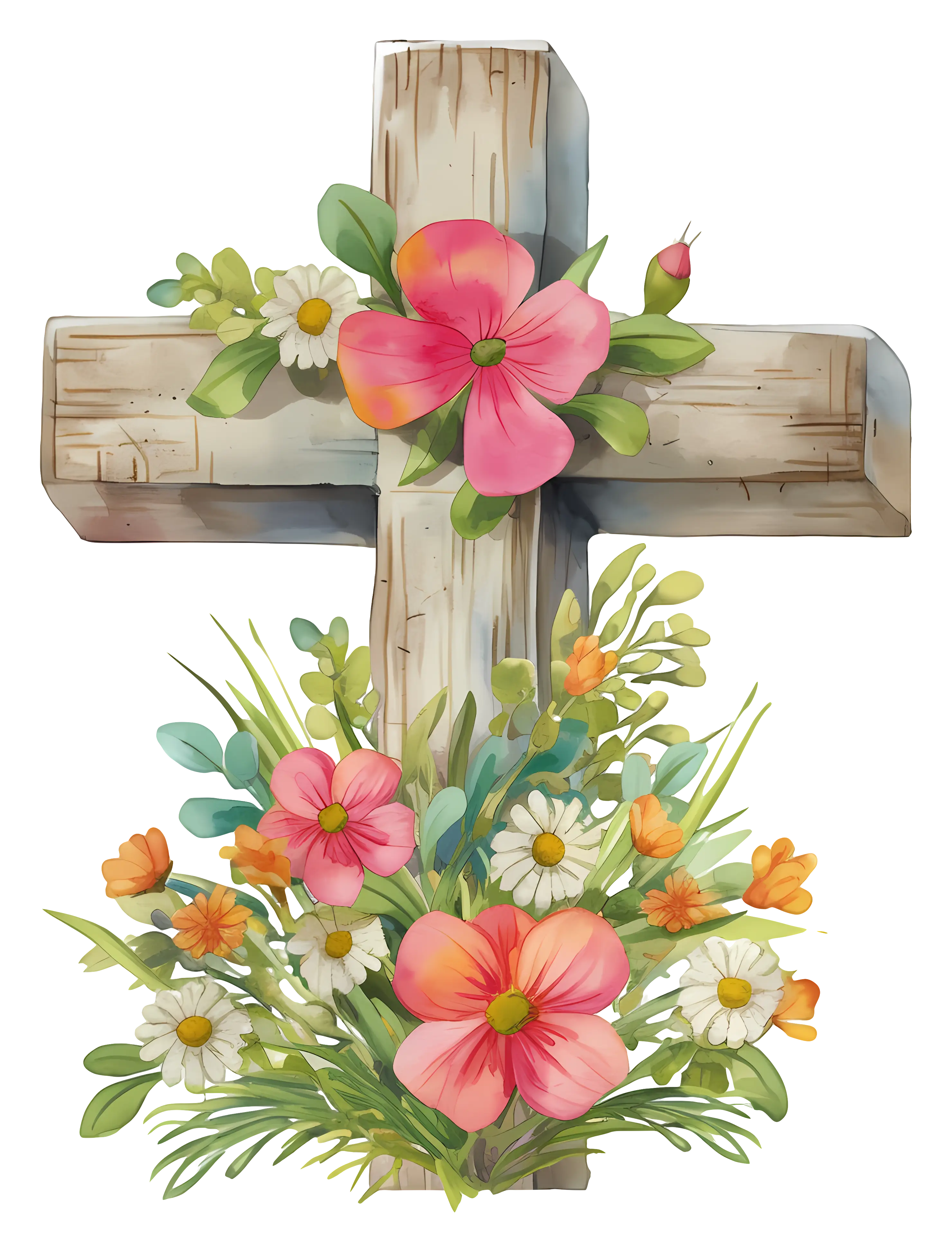 Floral Cross Decoration