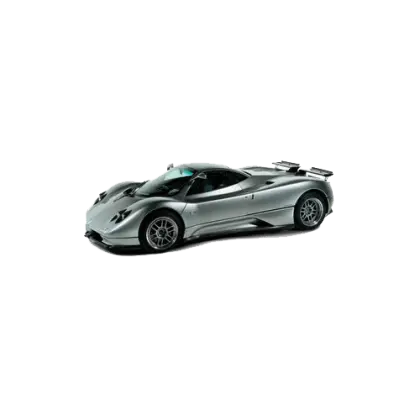 Silver Sports Car with Futuristic Design