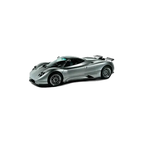 Silver Sports Car with Futuristic Design