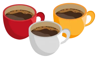 Colorful Coffee Cups Illustration