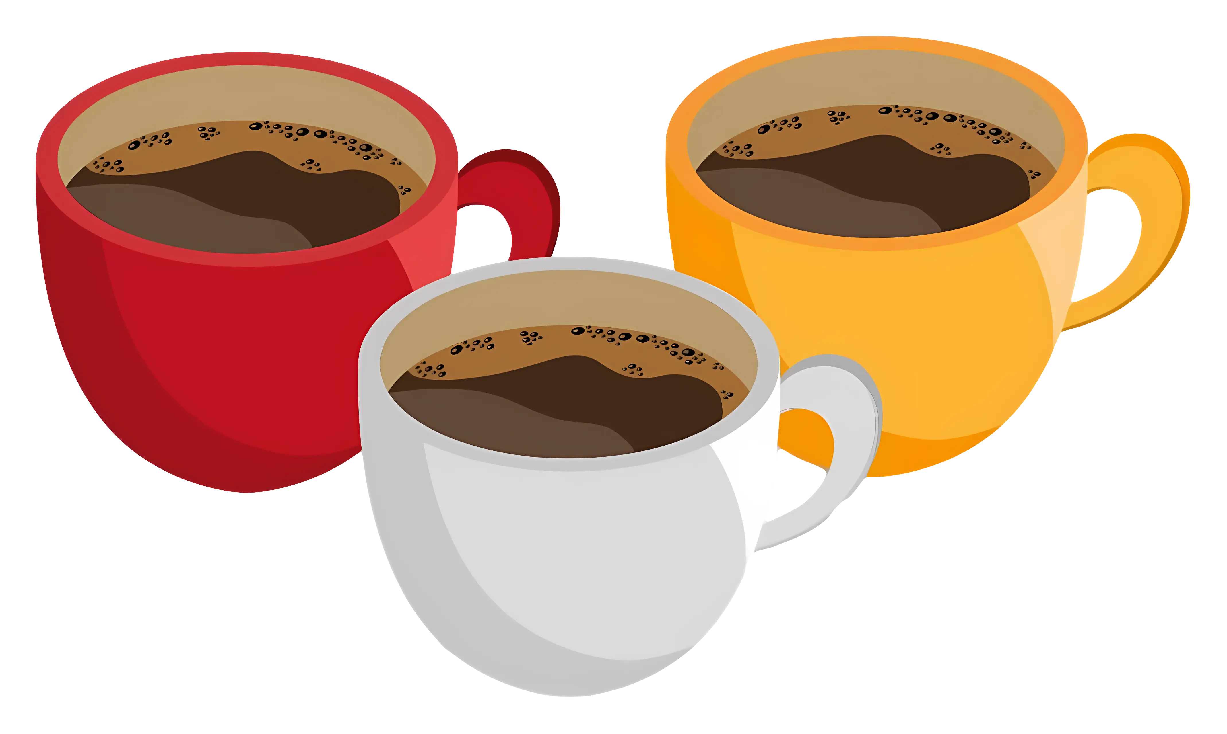 Colorful Coffee Cups Illustration