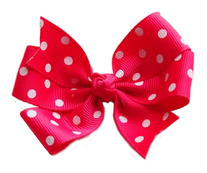 Red Polka Dot Bow for Gift Wrapping and Decorations