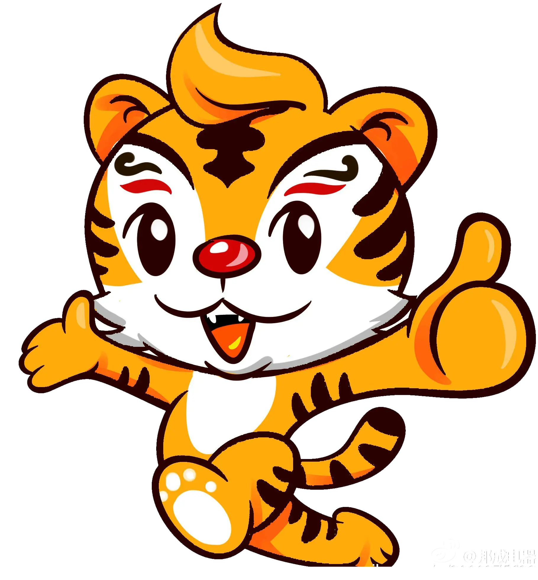 Cute Cartoon Tiger Illustration