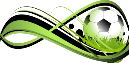 Green and Black Soccer Ball Illustration