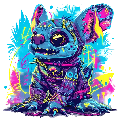Colorful Neon Creature