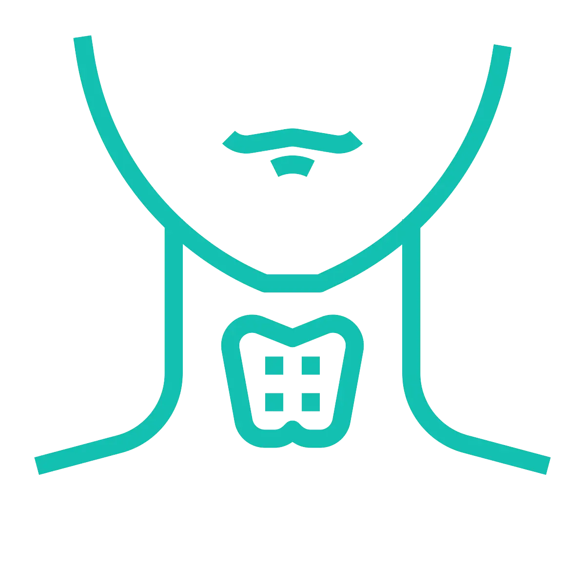 Thyroid Icon in Medical Illustration