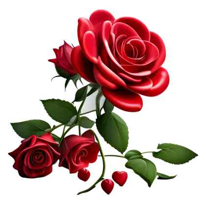 Beautiful Red Roses Bouquet Illustration