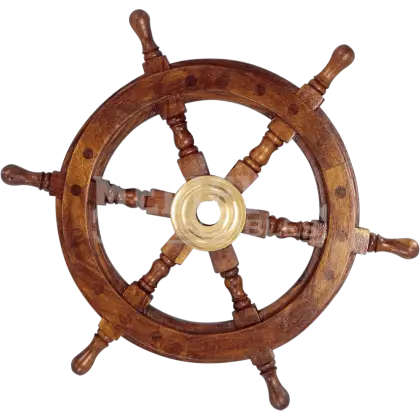Wooden Ship Wheel for Nautical Decor