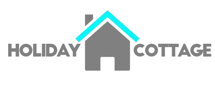 Holiday Cottage Logo with Blue Roof