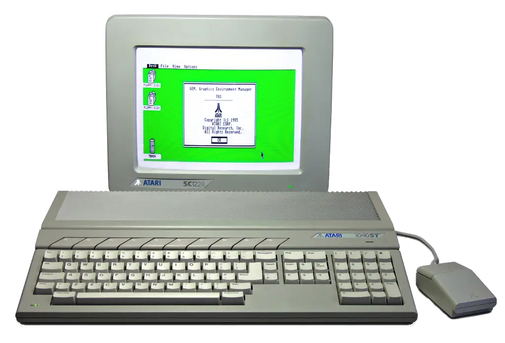 Retro Computer and Monitor Setup