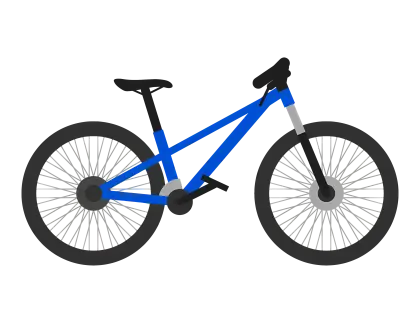 Blue Bicycle Illustration