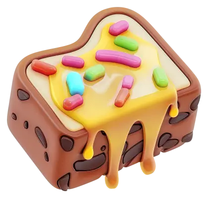 Chocolate Toast with Colorful Sprinkles