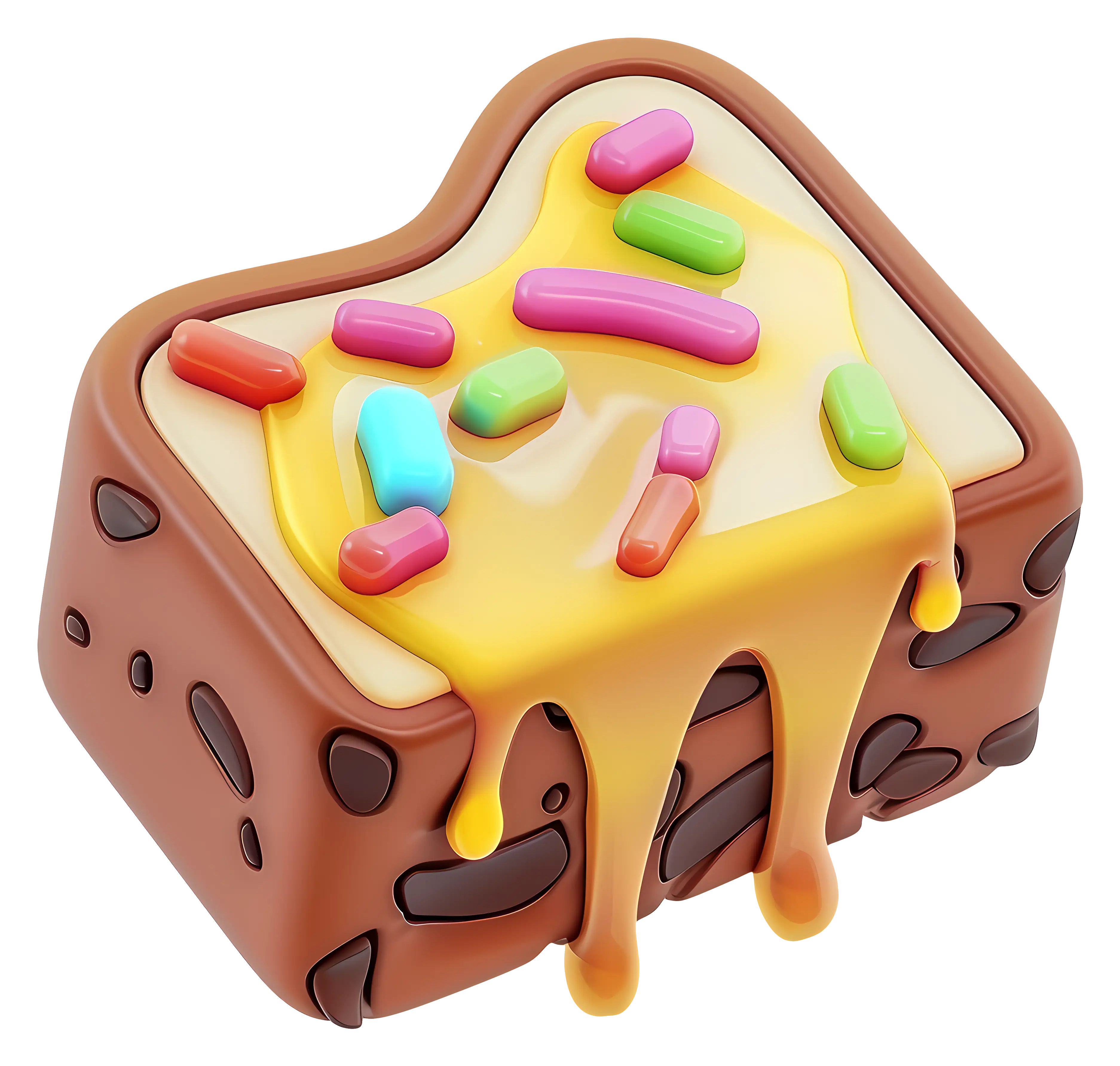 Chocolate Toast with Colorful Sprinkles