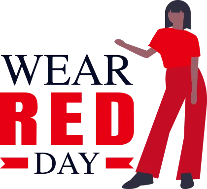 Red-Themed Illustration for Wear Red Day
