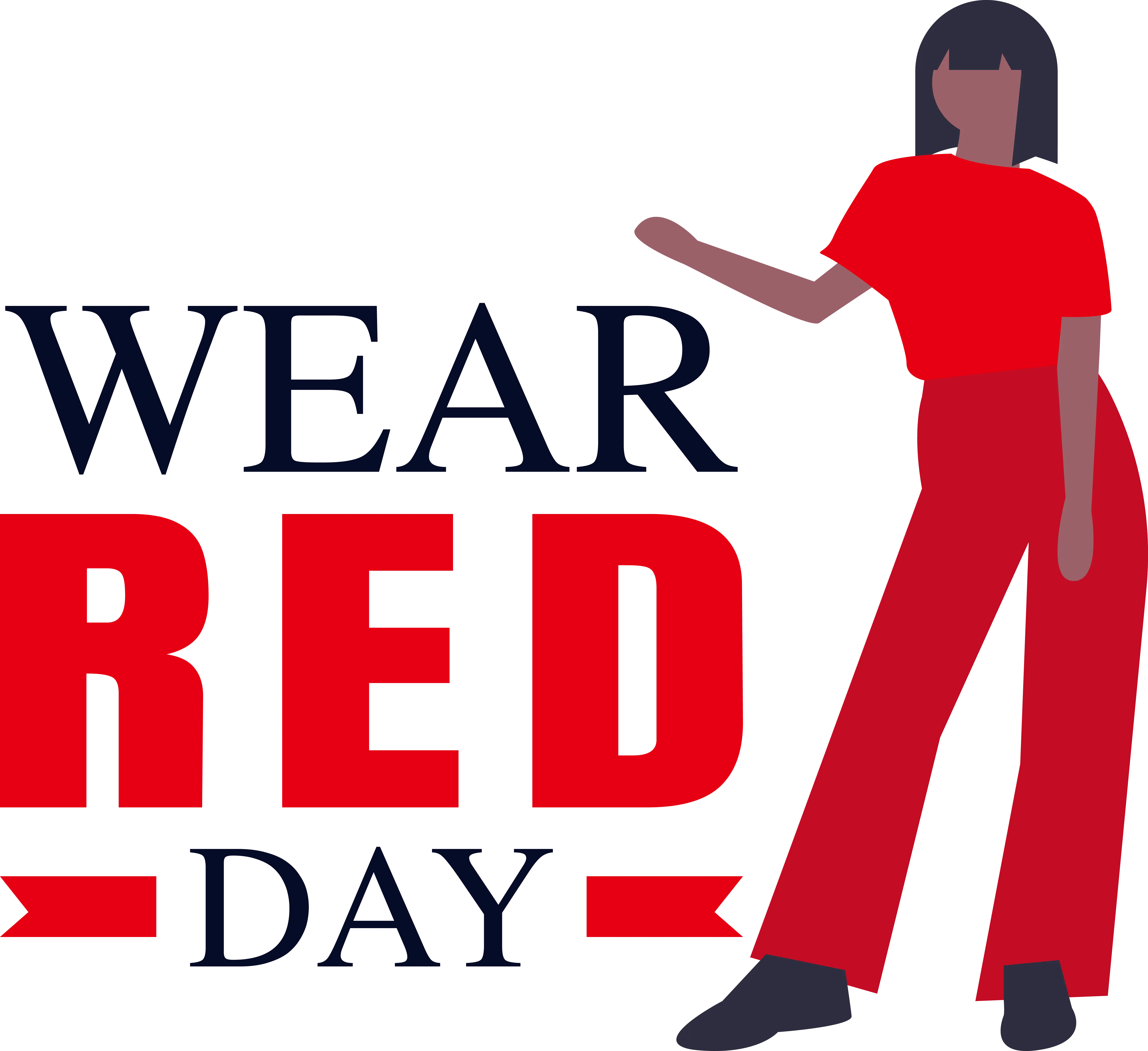 Red-Themed Illustration for Wear Red Day