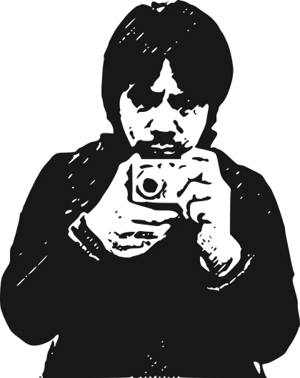 Silhouette of Man Taking Photo