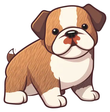Second Cartoon Bulldog Puppy