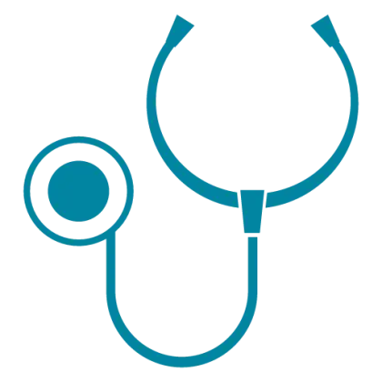 Blue Stethoscope Icon for Healthcare