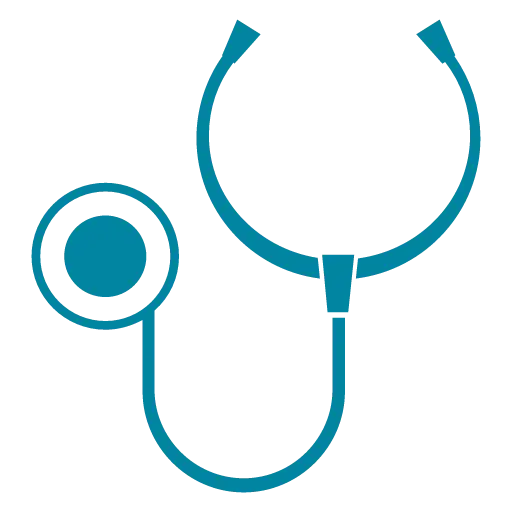 Blue Stethoscope Icon for Healthcare