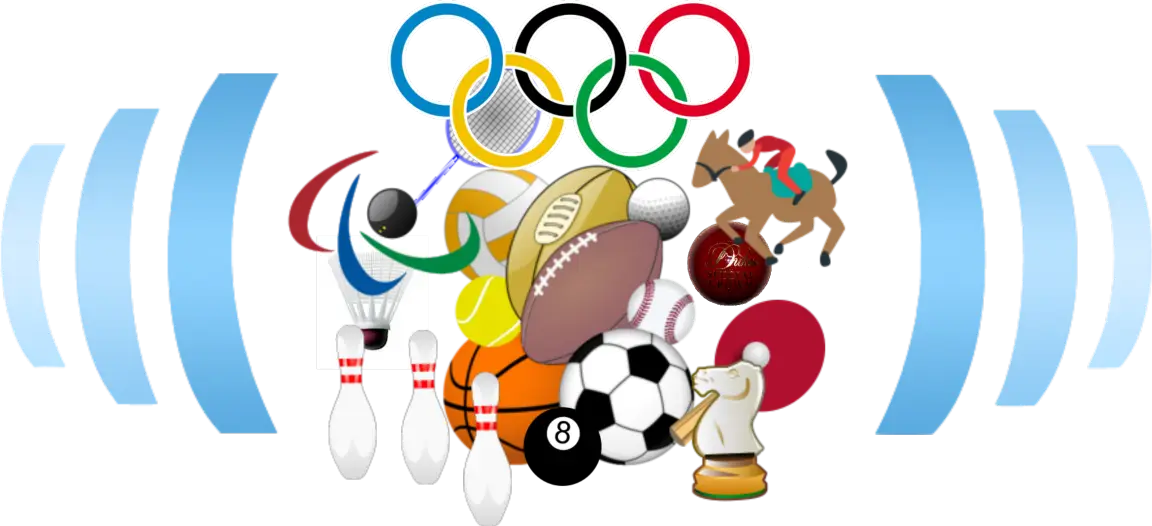 Sports Icons with Olympic Rings