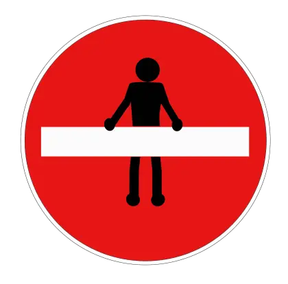 No Entry Traffic Sign