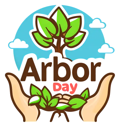 Arbor Day Celebration with Tree and Hands