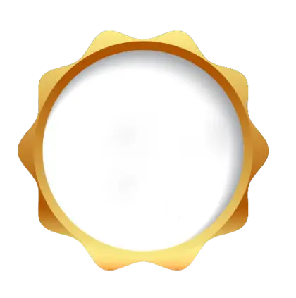 Golden Circular Frame with Sunburst Design