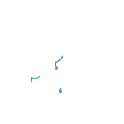 Blue Water Drops Symbol Illustration
