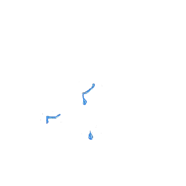 Blue Water Drops Symbol Illustration