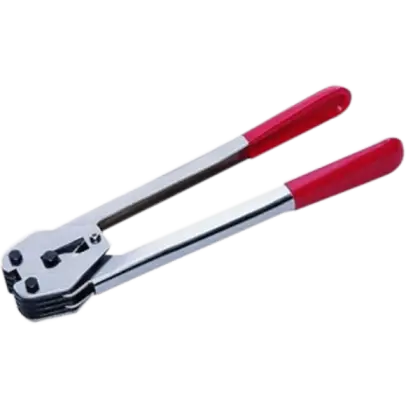 Metal Crimping Tool with Red Handles