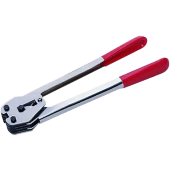 Metal Crimping Tool with Red Handles