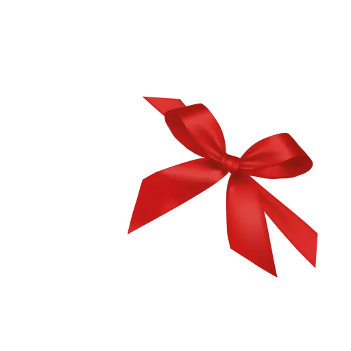 Elegant Red Ribbon Bow