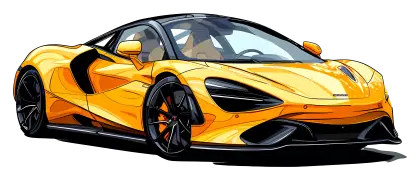 Yellow Sports Car Illustration