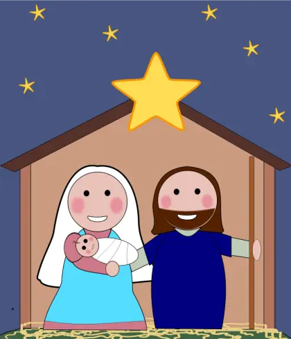 Nativity Scene with Star