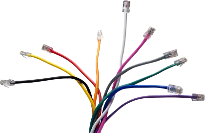 Colorful Network Cables for Technology Setup