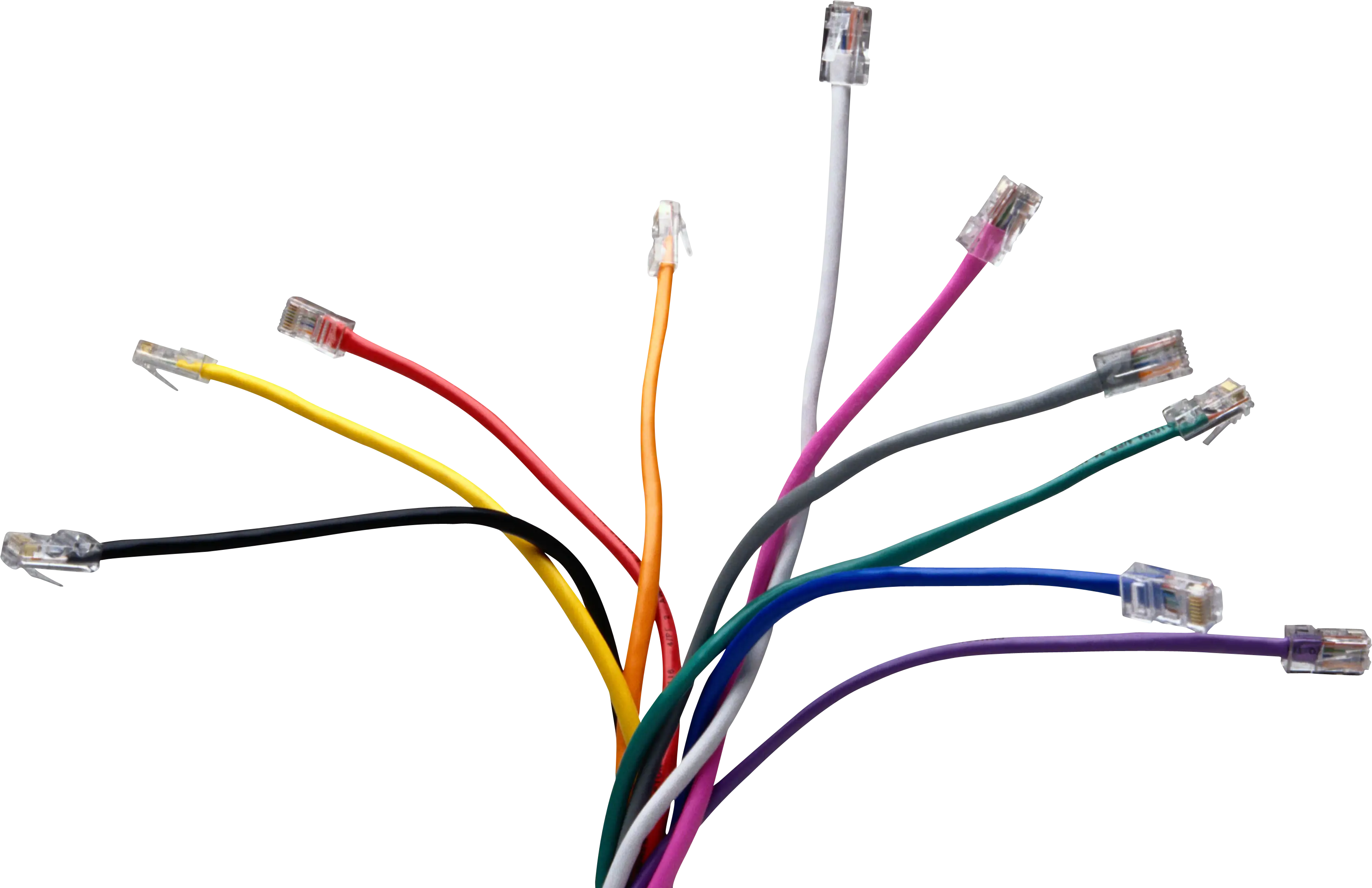 Colorful Network Cables for Technology Setup