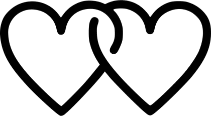 Intertwined Heart Shapes Illustration