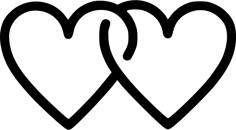Intertwined Heart Shapes Illustration