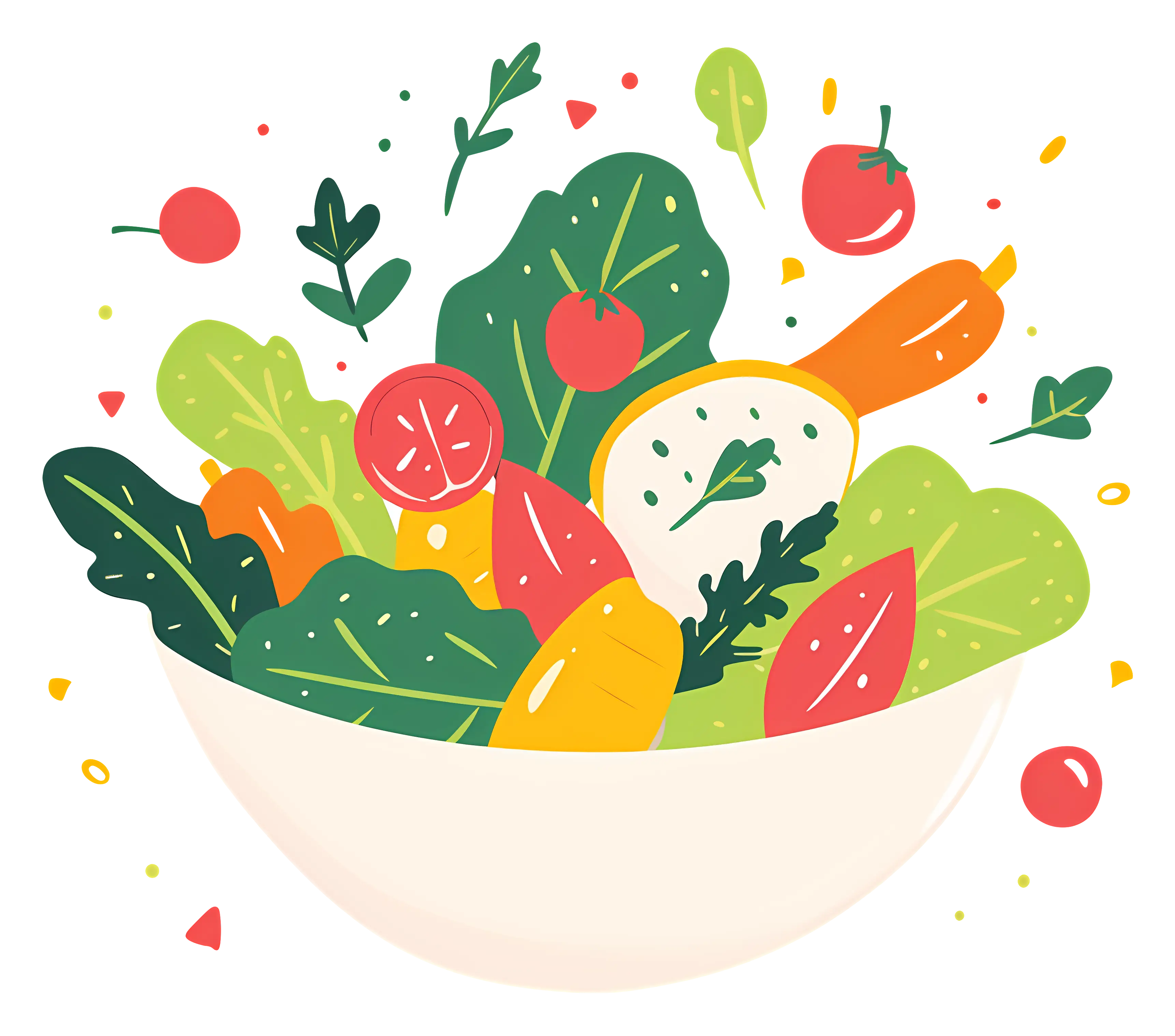 Fresh Salad Bowl with Colorful Vegetables